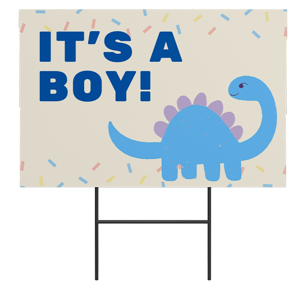 Gender Reveal yard signs by YardSignsGenie.com