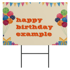 Birthday Party Lawn Sign Design Online