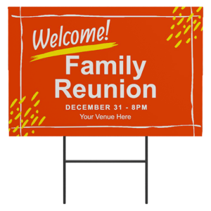 Family Reunion Yard Sign Design Online