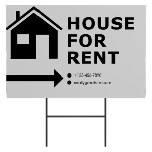 For Rent Signs - Plastic Yard Signs